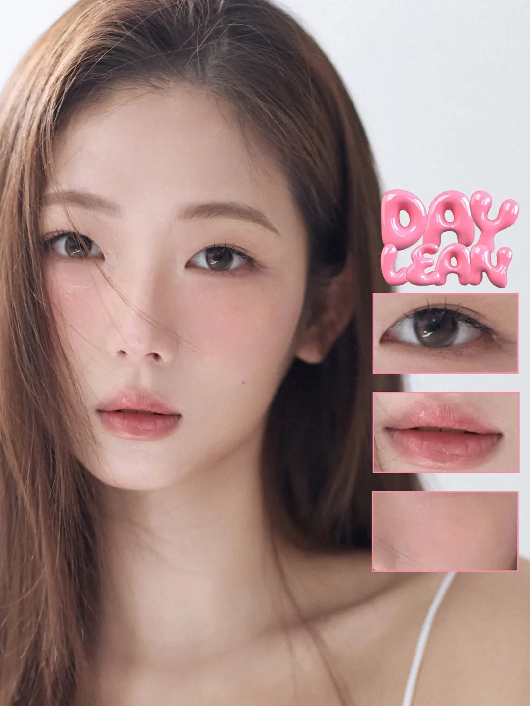 Natural K-beauty base with color swatches · Daylean