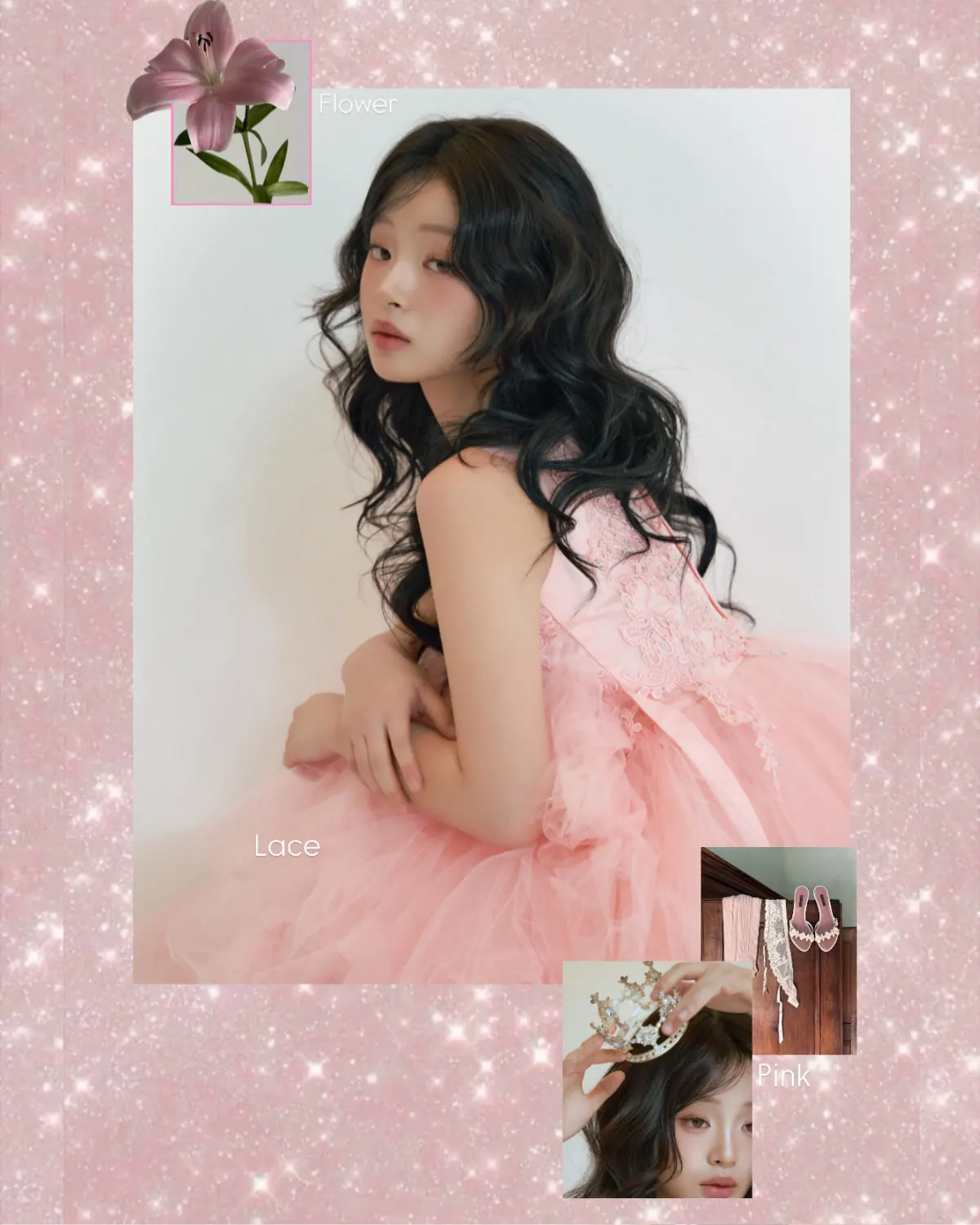 ピンクトーンのドレス撮影メイク · daylean 데이린